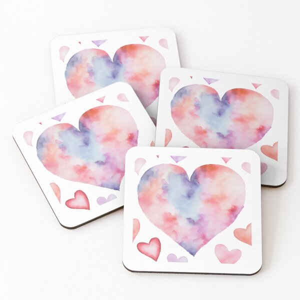 Item preview, Happy pastel hearts designed and sold by Just Noodlin'.