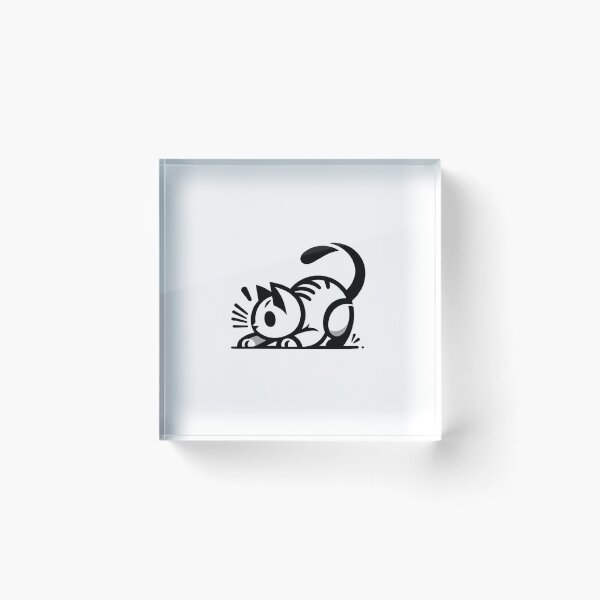 Item preview, A cartoon cat is bowing up and preparing to rush to the prey. designed and sold by liugr-dl.