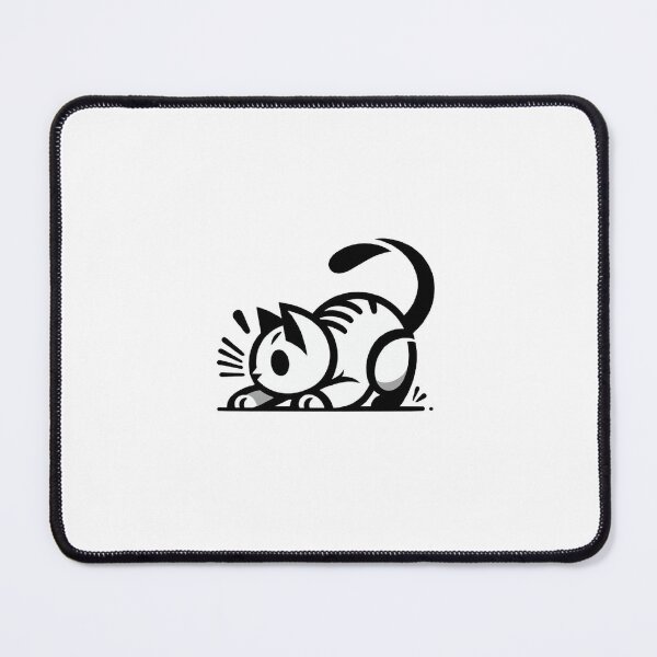 Item preview, A cartoon cat is bowing up and preparing to rush to the prey. designed and sold by liugr-dl.