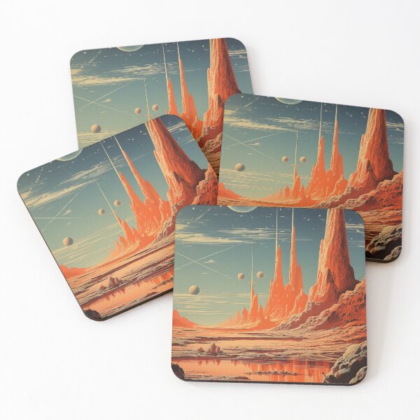 Item preview, Scenic Vintage Poster of an Alien Planet designed and sold by vinposterized.