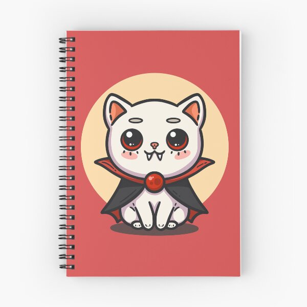 Item preview, Cute vampire kitty in white designed and sold by Eviidesigns.