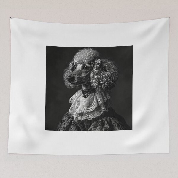 Item preview, Poodle Dog in Victorian Era Dress Art designed and sold by redstar19.