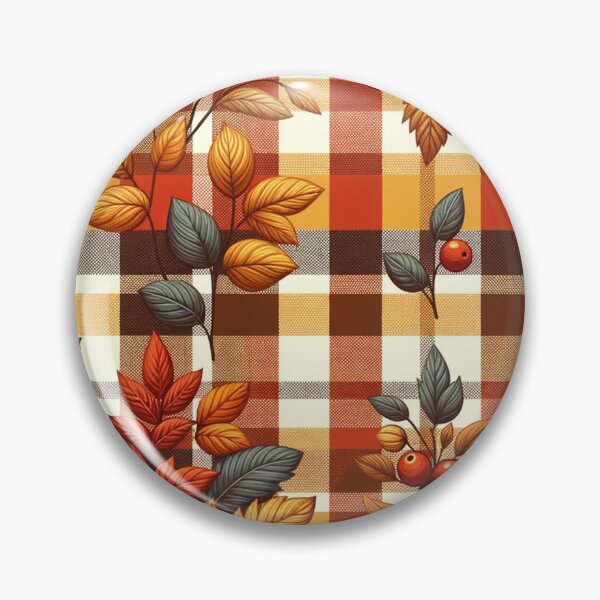 Item preview, Autumn Inspired Gingham Pattern Print designed and sold by PinUpPizzazz.