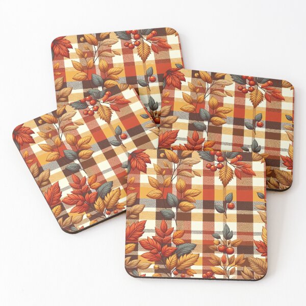 Item preview, Autumn Inspired Gingham Pattern Print designed and sold by PinUpPizzazz.