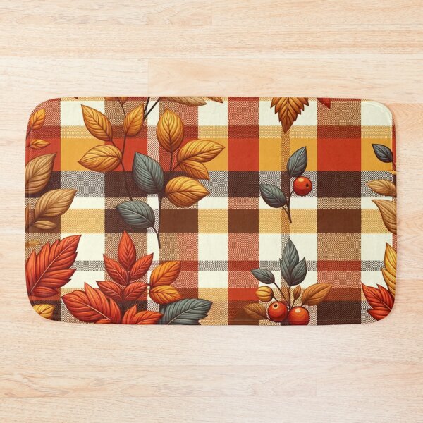 Item preview, Autumn Inspired Gingham Pattern Print designed and sold by PinUpPizzazz.