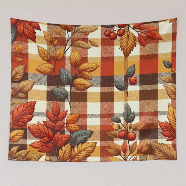 Item preview, Autumn Inspired Gingham Pattern Print designed and sold by PinUpPizzazz.