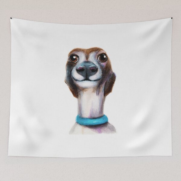 Item preview, Whippet dog watercolour painting designed and sold by Funsize-Art.