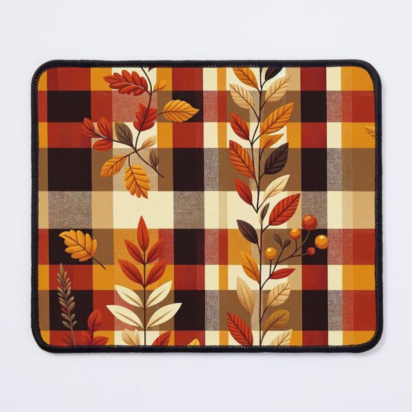 Item preview, Autumn-Inspired Gingham Pattern Print designed and sold by PinUpPizzazz.