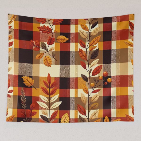 Item preview, Autumn-Inspired Gingham Pattern Print designed and sold by PinUpPizzazz.