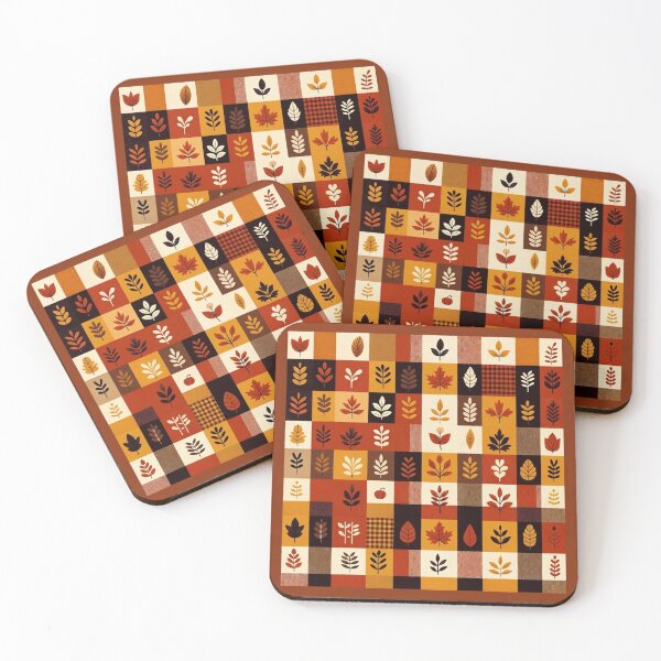 Item preview, Autumn-Inspired Gingham Pattern Print designed and sold by PinUpPizzazz.