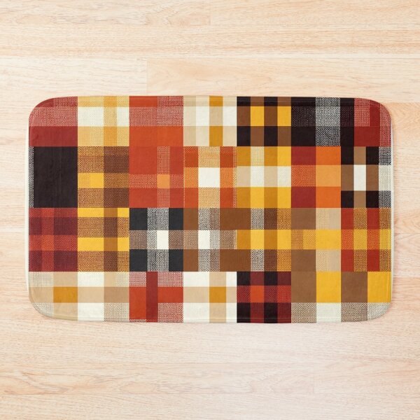Item preview, Autumn-Inspired Checkered Pattern Print designed and sold by PinUpPizzazz.