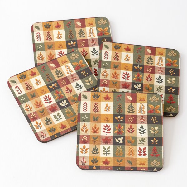 Item preview, Autumn Colored Gingham Pattern Print designed and sold by PinUpPizzazz.