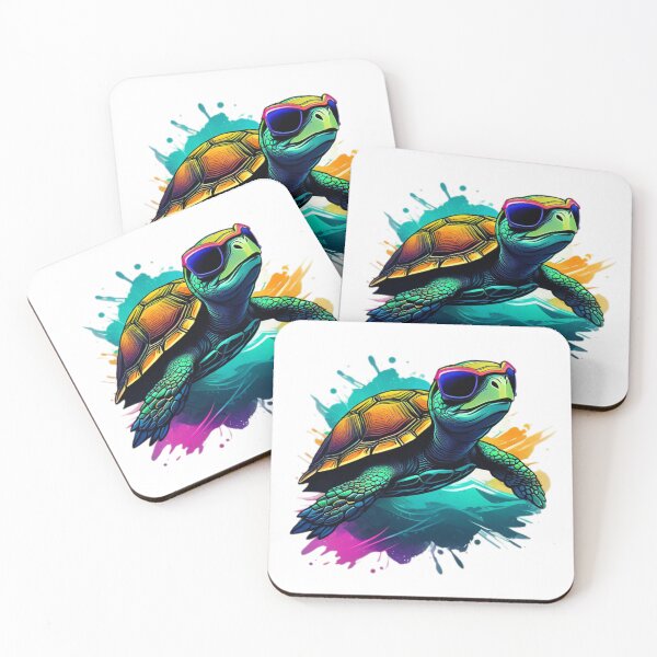 Item preview, Sunglasses Turtle: Colorful coolness in the sunshine designed and sold by P4nd3L.
