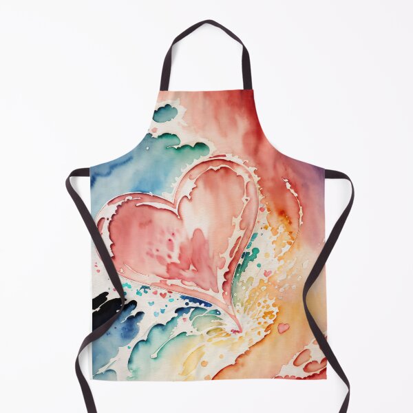 Item preview, Cute Colorful Watercolor Floating Heart Romantic Valentines Day designed and sold by InkAndTails.