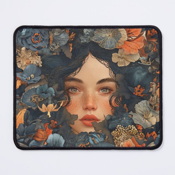 Item preview, ark Floral Woman Portrait Botanical Fantasy Art Print designed and sold by VUK VESOVIC.