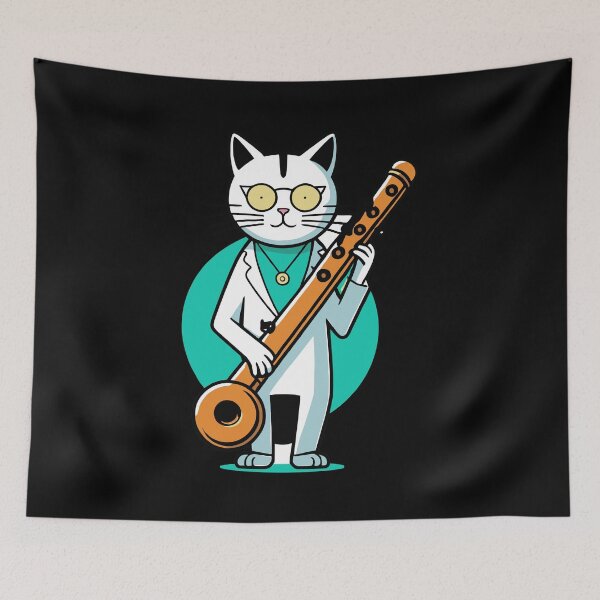 Item preview, Cat With Saxophone, Musician Cat designed and sold by cutenesss.