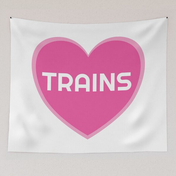 Item preview, I love trains. Design for trains enthusiasts designed and sold by twisted-dot.