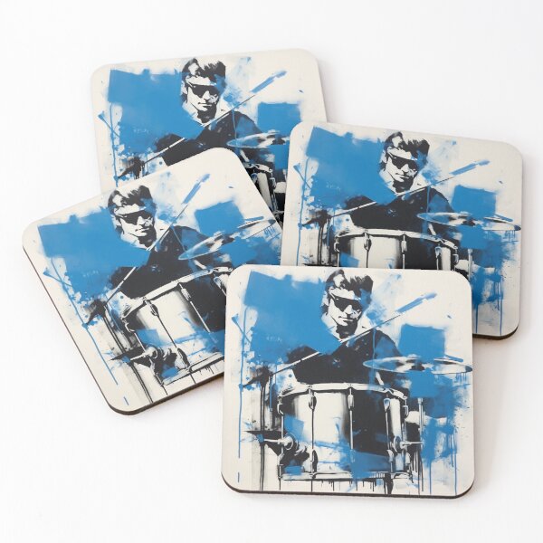 Item preview, Pintura de baterista azul designed and sold by rudimentrepub.