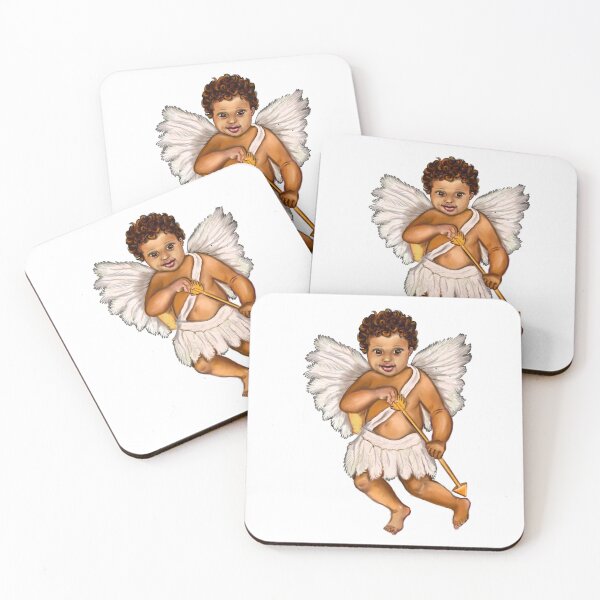 Item preview, The Best Valentine’s Day Gift ideas 2022, Cupid.... baby angel holding an arrow - curly Afro Hair and gold arrow designed and sold by Artonmytee.