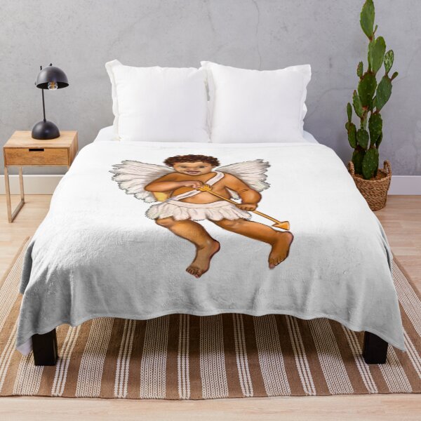 Item preview, The Best Valentine’s Day Gift ideas 2022, Cupid.... baby angel holding an arrow - curly Afro Hair and gold arrow designed and sold by Artonmytee.