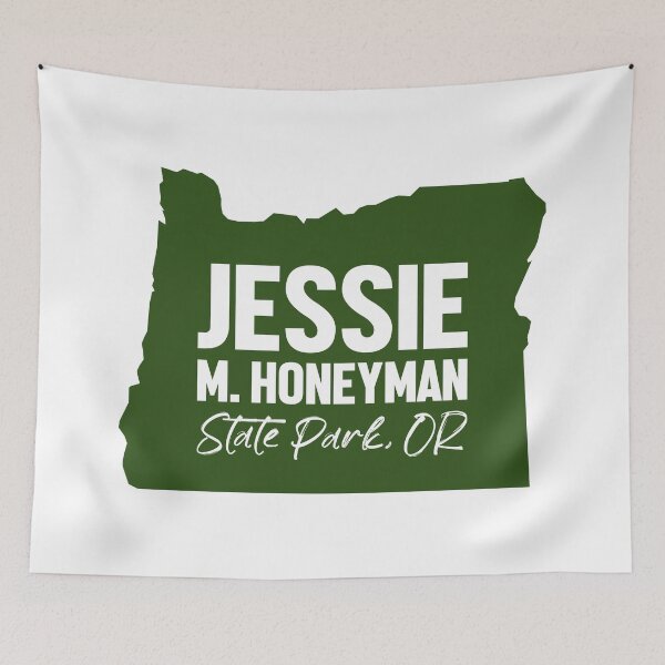 Item preview, Jessie M.Honeyman State Park Oregon Map designed and sold by bivenart.