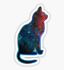 Space Cat, Universe, Kosmos, Galaxy, Star Sticker