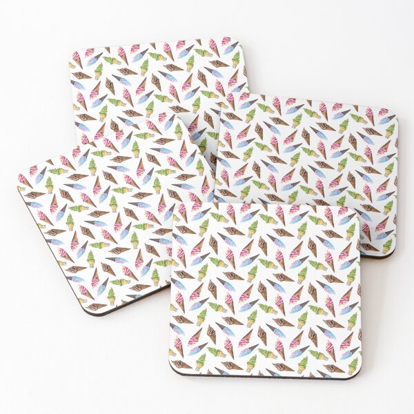 Item preview, Ice cream cones in a variety of flavors and beautiful colors for the summer. designed and sold by isaartboho.