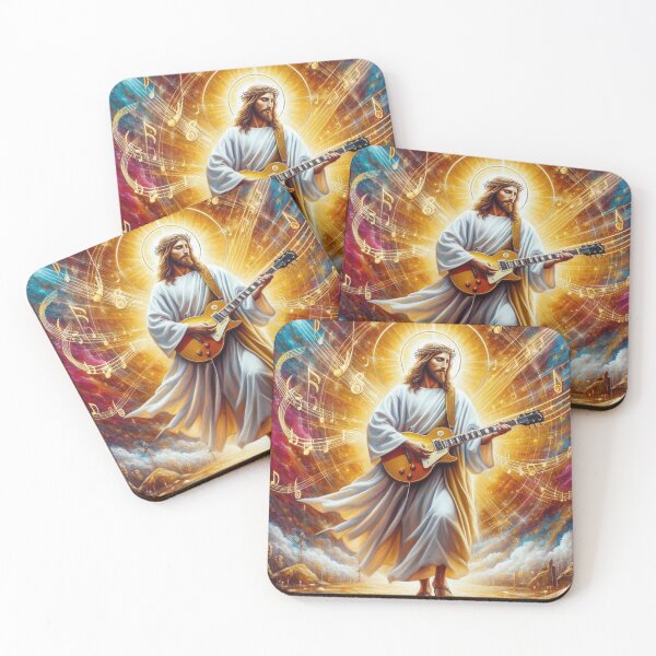 Item preview, Jesus Playing Electric Guitar designed and sold by Obinne.