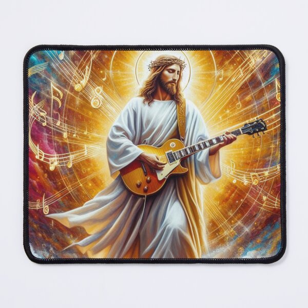 Item preview, Jesus Playing Electric Guitar designed and sold by Obinne.