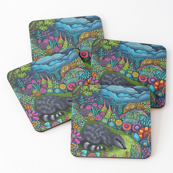 Item preview, Badgers Blooming Garden designed and sold by cute-animals99.
