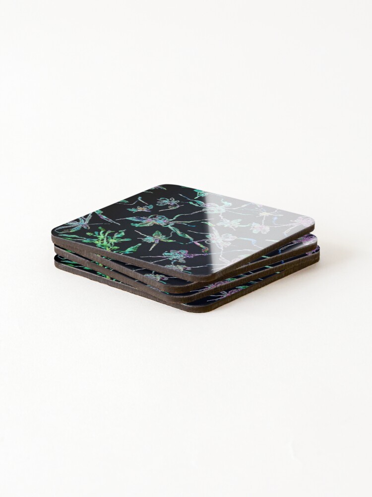 Thumbnail 4 of 5, Coasters (Set of 4), Abstract Insects designed and sold by Pebbledrops.