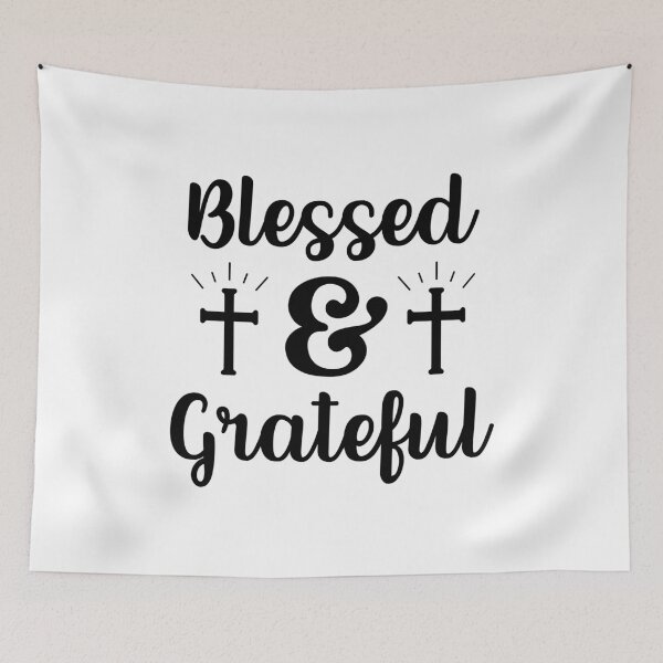 Item preview, Christian verse Blessed and Grateful designed and sold by BibleProject.