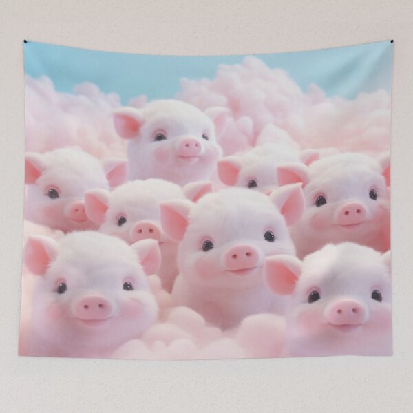 Item preview, cute pink piglets, aesthetic designed and sold by Mauswohn.