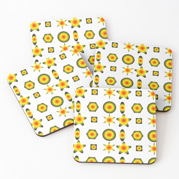 Item preview, Red yellow and black multi color shapes pattern designed and sold by AMK-artworld.