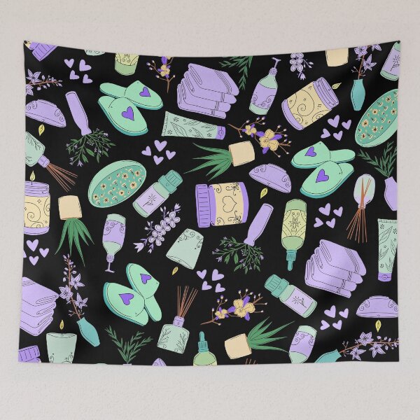 Item preview, Everyday is a Self-Care Day (black, purple) designed and sold by Dorina Larsdotter.