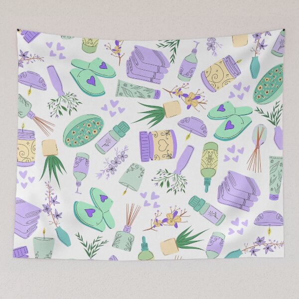 Item preview, Everyday is a Self-Care Day (white, purple) designed and sold by Dorina Larsdotter.