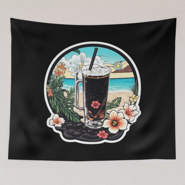Item preview, Fizzy Soda Glass on a Hawaiian Beach with Ocean Waves designed and sold by NautiChic.