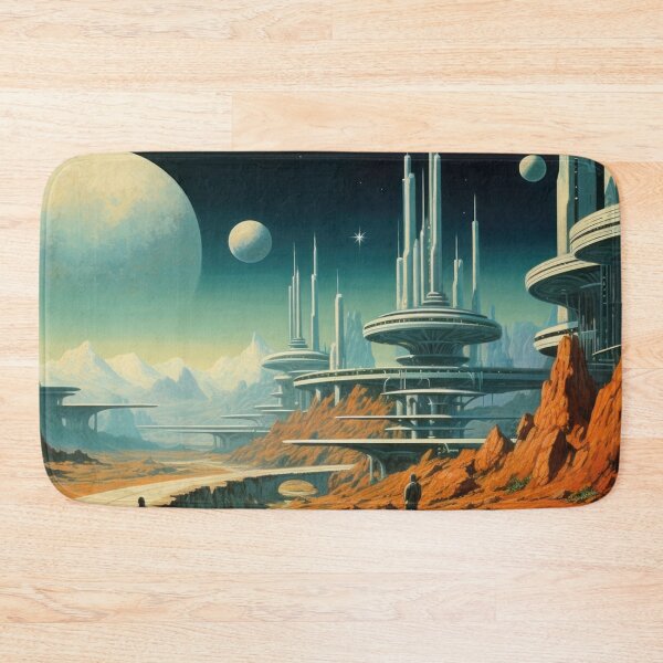 Item preview, surreal city, scifi, 70s designed and sold by Mauswohn.