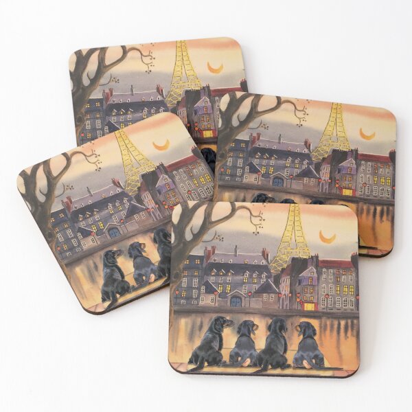 Item preview, Four Dachshunds Looking At The Sunset designed and sold by Clitus.