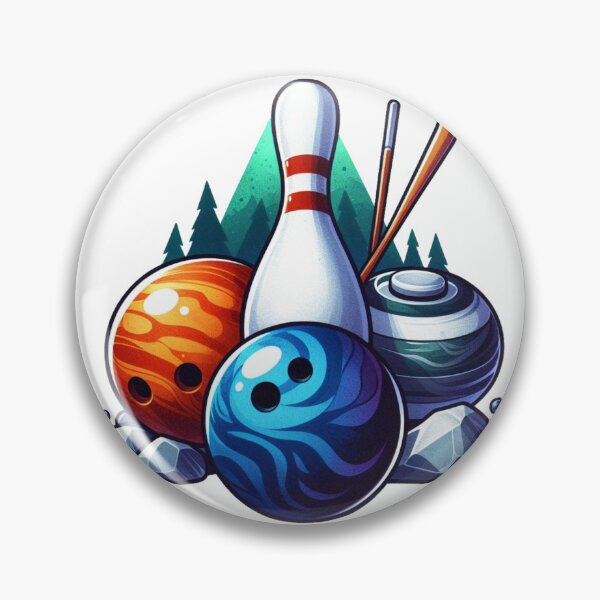 Item preview, "Joy and benefits from sports, represented by a bowling ball, curling stone, and billiard ball arranged in a triangular shape." designed and sold by PaintMeWorld.