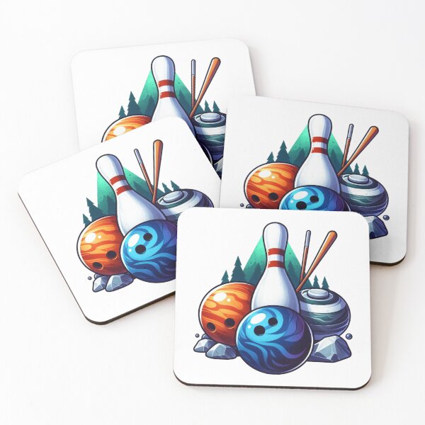 Item preview, "Joy and benefits from sports, represented by a bowling ball, curling stone, and billiard ball arranged in a triangular shape." designed and sold by PaintMeWorld.