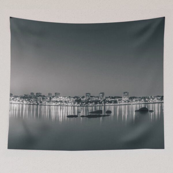 Item preview, A City Skyline With Lights Reflecting On Water. Porto, Portugal designed and sold by João Miguel.
