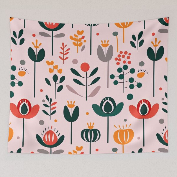 Item preview,    Scandinavian flower leaf pattern  designed and sold by Bubblegirl17.