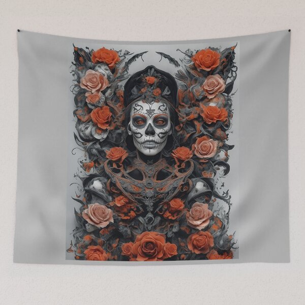 Item preview, Elegant gorgeous La Calavera Catrina, Lady of the afterlife, the Elegant Skull designed and sold by Fantasymachine.