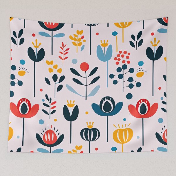 Item preview,    Scandinavian flower leaf pattern  designed and sold by Bubblegirl17.