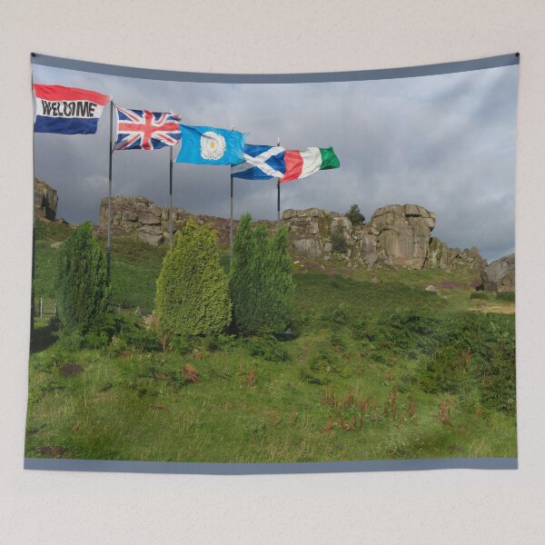 Item preview, Ilkley Moor Cow Calf and Flags designed and sold by Alisonchambers2.