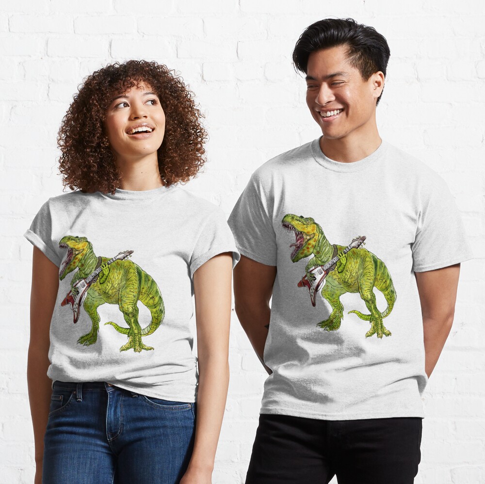 Heavy metal dinosaur Classic T-Shirt