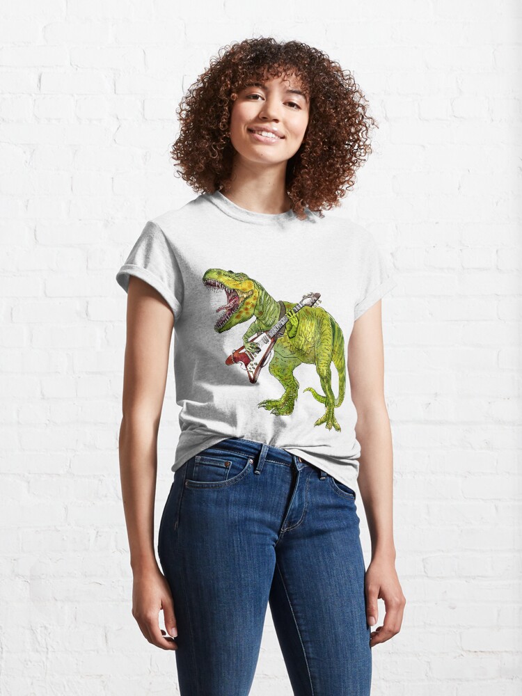 Alternate view of Heavy metal dinosaur Classic T-Shirt