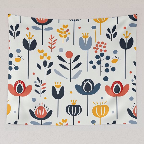 Item preview,   Scandinavian flower leaf pattern  designed and sold by Bubblegirl17.