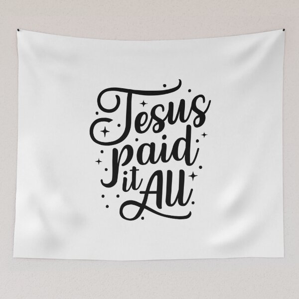 Item preview, Christian verse Jesus Paid It All designed and sold by BibleProject.